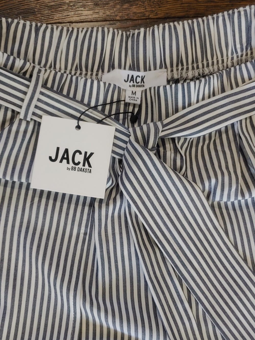 JACK by BB DAKOTA "Selva" Striped Pants Culottes Capri Medium NWT